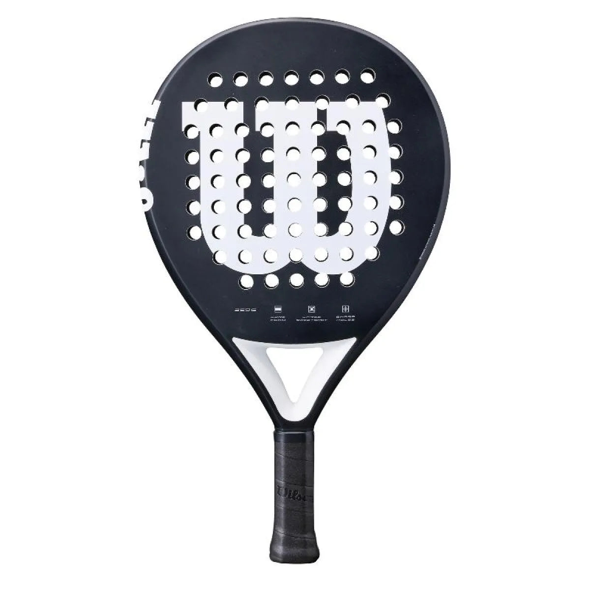 Raquette padel Wilson Match Point noir blanc — vue de face