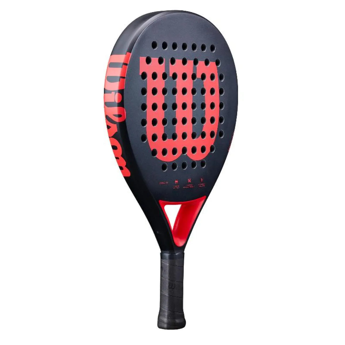 Raquette padel Wilson Match Point noir rouge — vue de profil