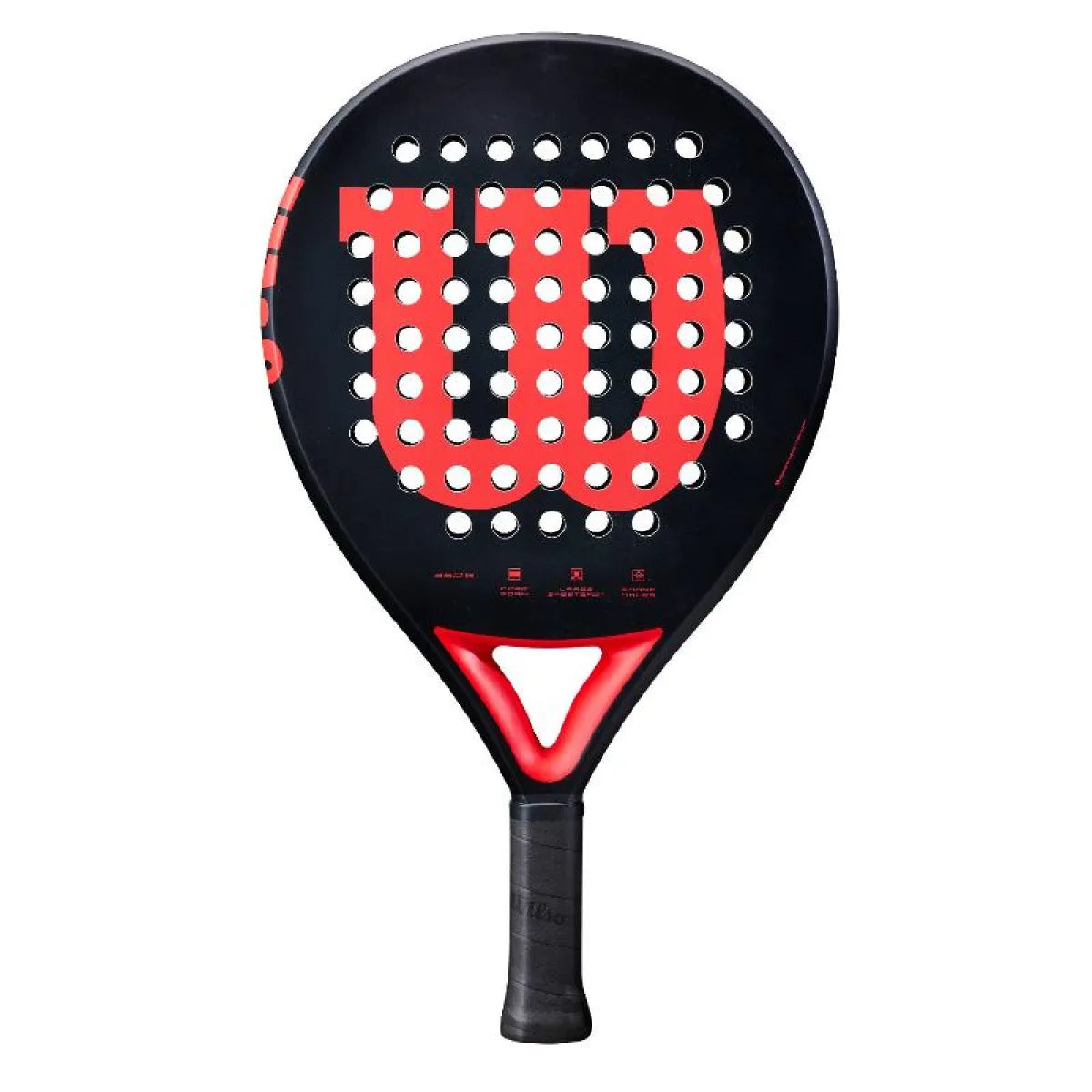 Raquette padel Wilson Match Point noir rouge — vue de face