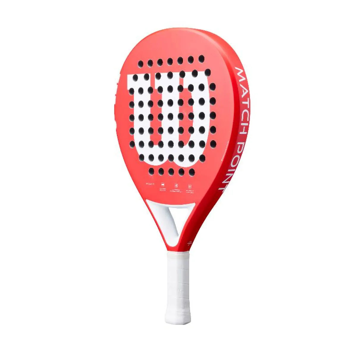 Raquette padel Wilson Match Point rouge blanc — vue de profil 2