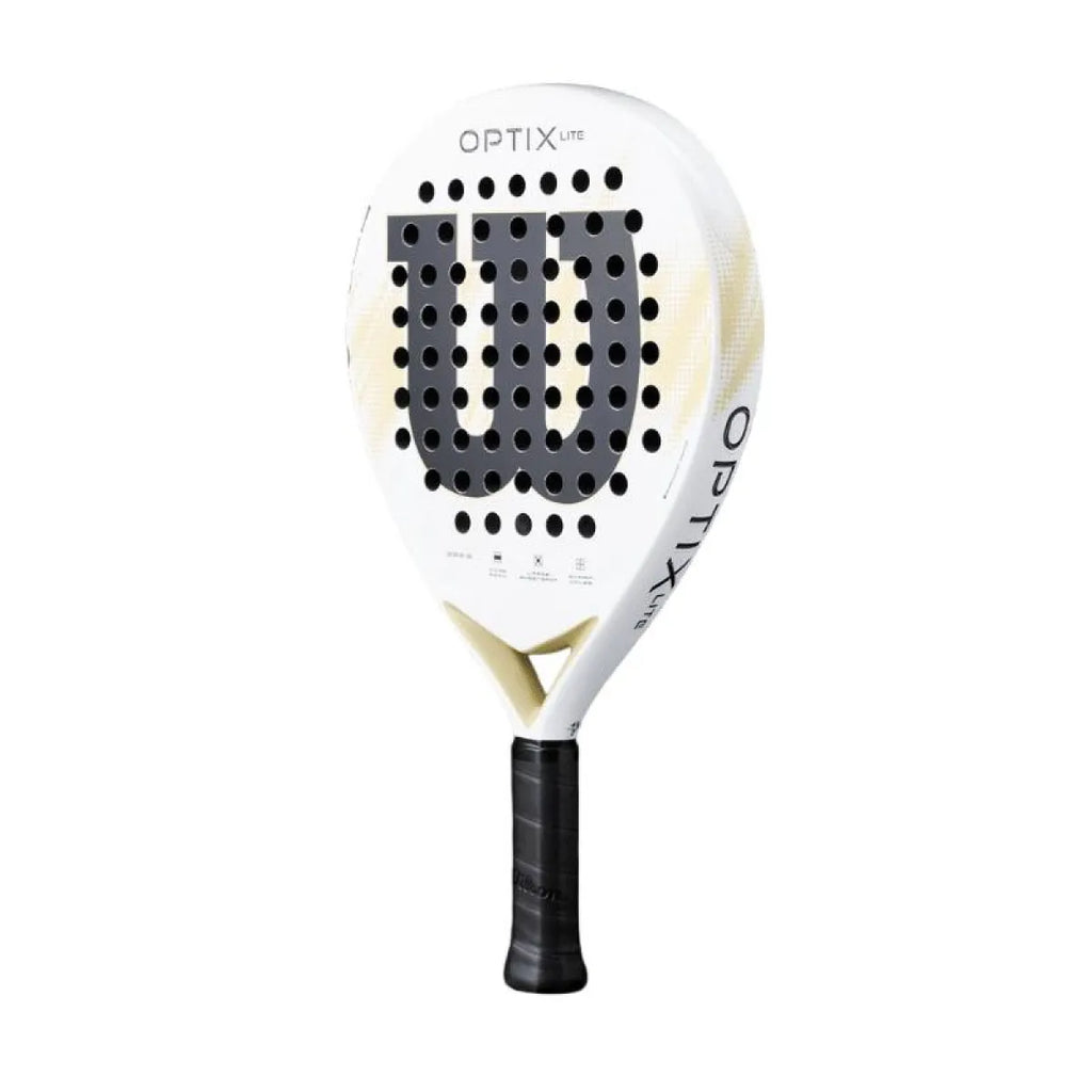 Raquette padel Wilson Optix V2 Lite blanc — vue de profil 2