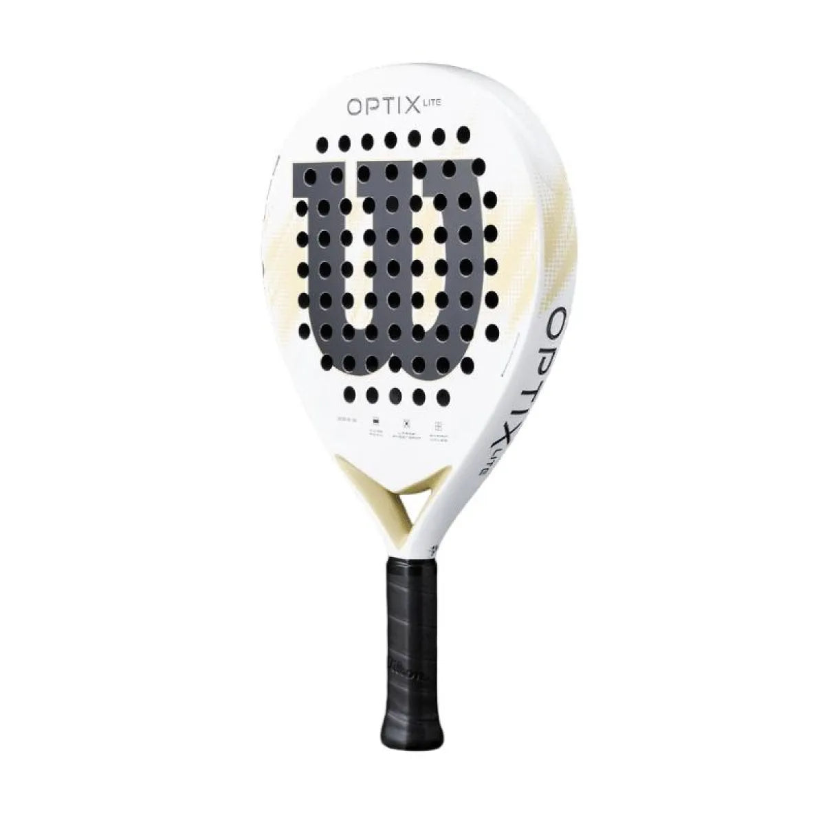 Raquette padel Wilson Optix V2 Lite blanc — vue de profil 2