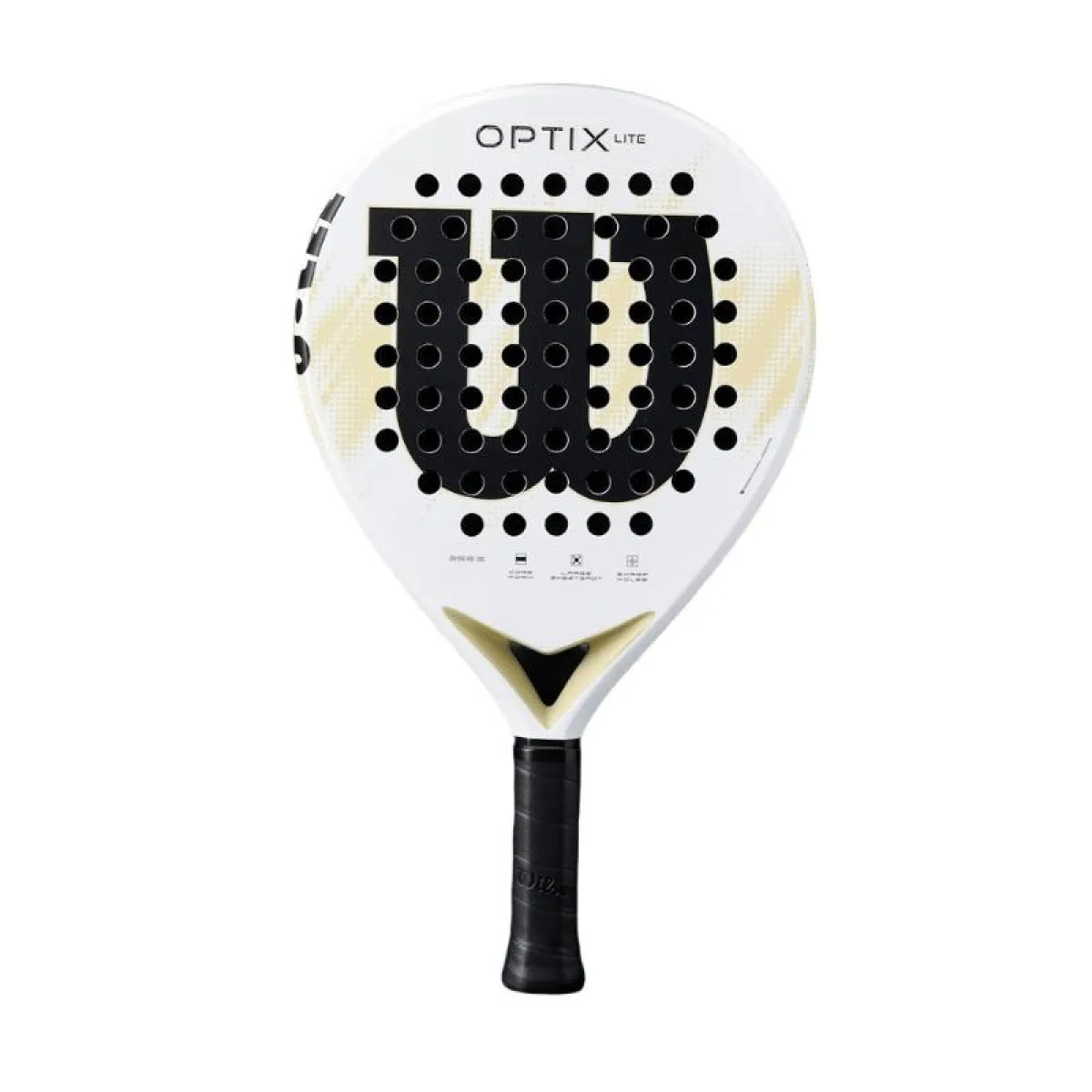 Raquette padel Wilson Optix V2 Lite blanc — vue de face