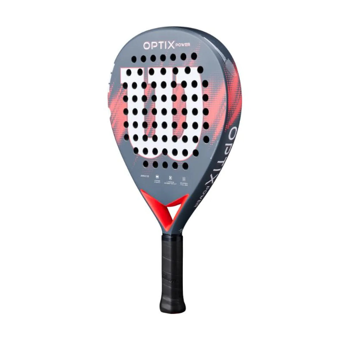 Raquette padel Wilson Optix V2 Power rouge — vue de profil