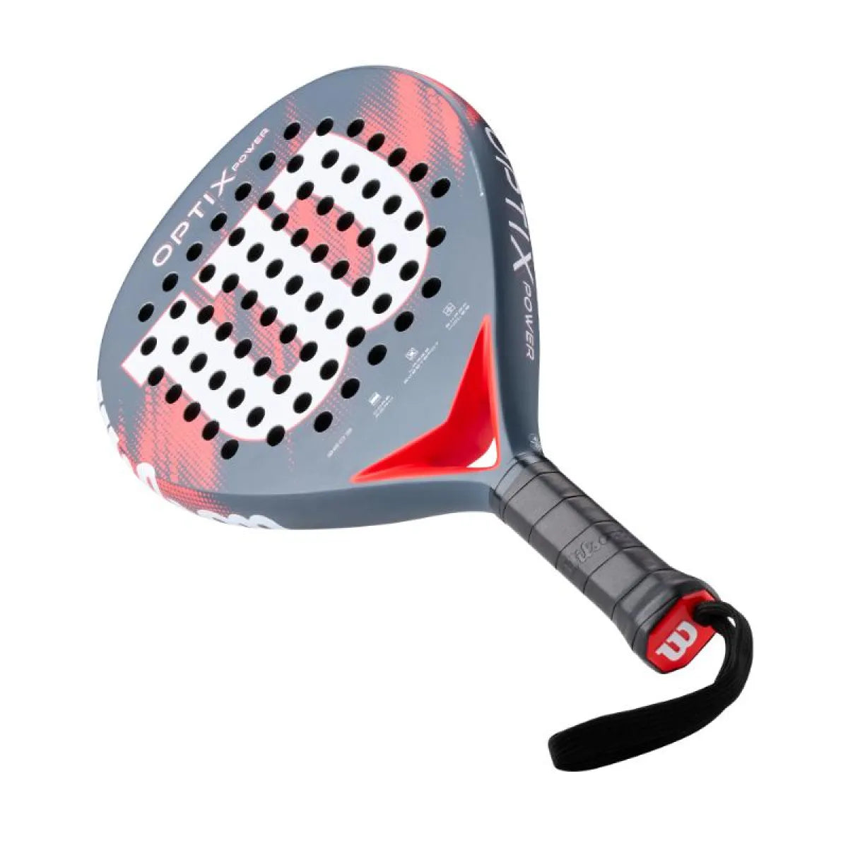 Raquette padel Wilson Optix V2 Power rouge — vue de profil 2