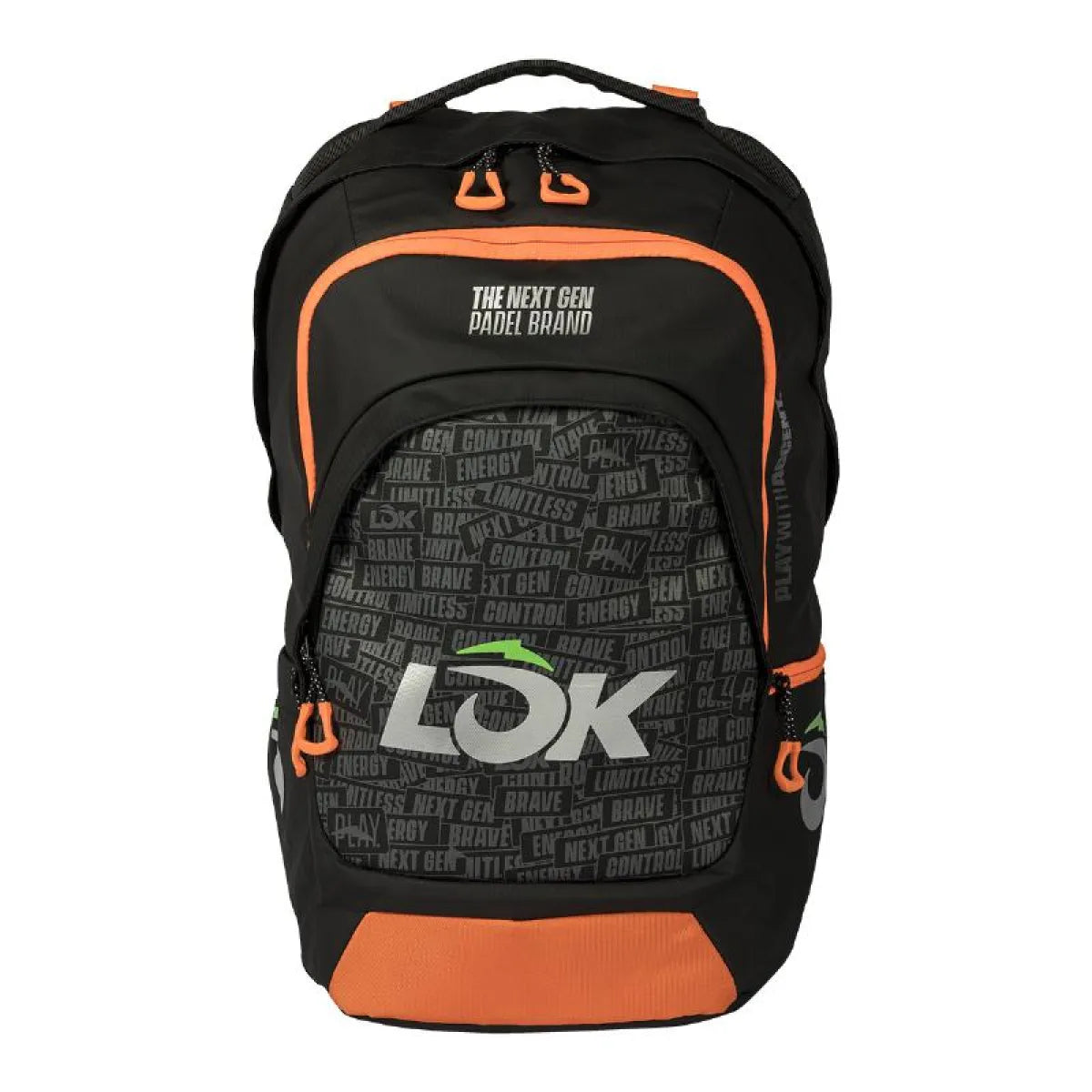Sac à dos Lok Maxx 2 noir orange — vue de face