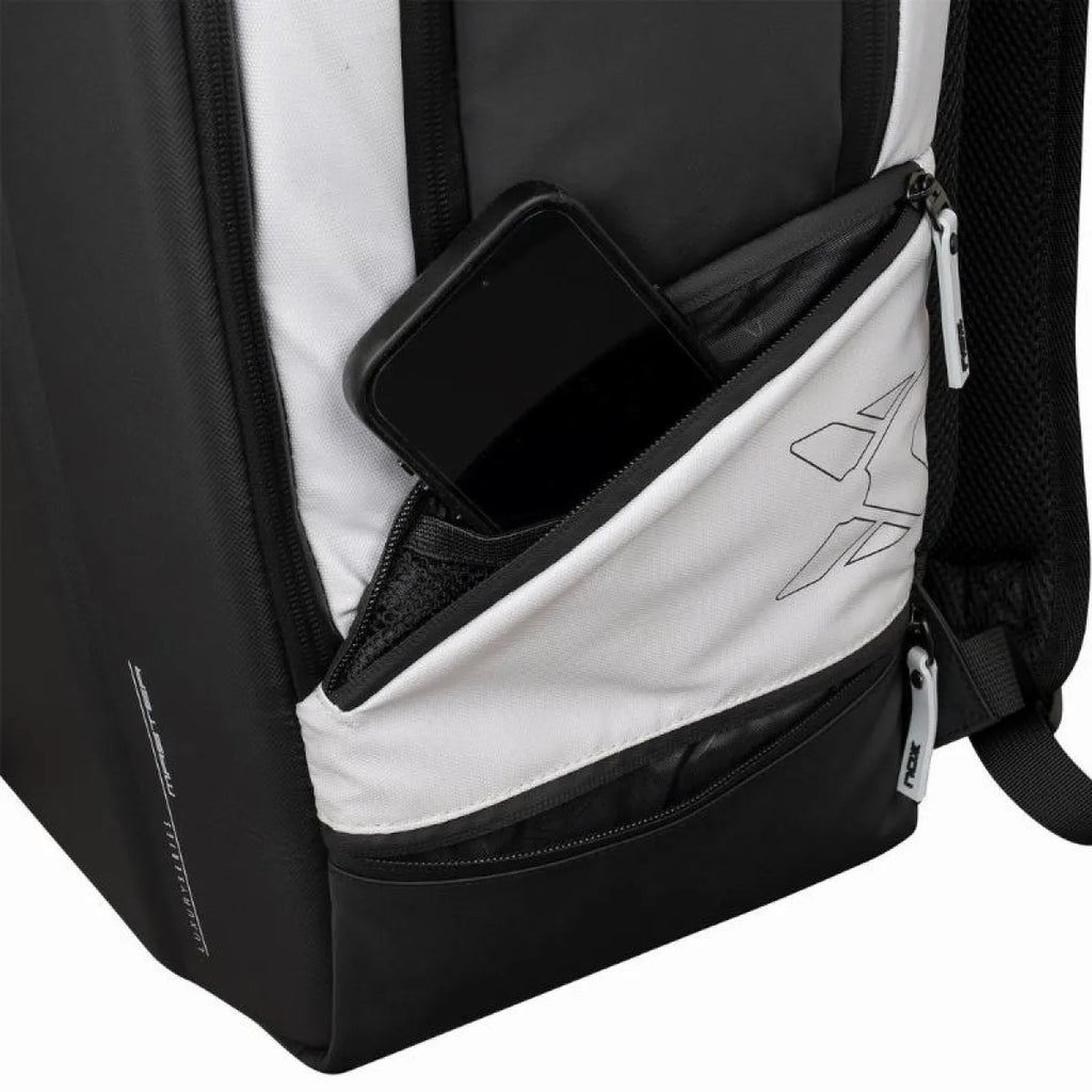 Sac à dos Nox AT10 Luxury Master Series noir blanc — vue de dos