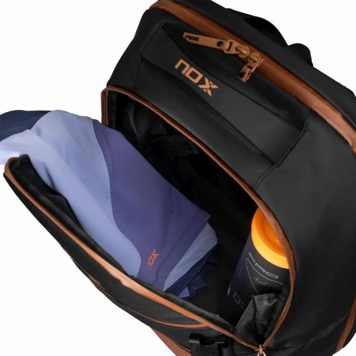 Sac à dos Nox AT10 Luxury Open Series noir marron — vue de dos