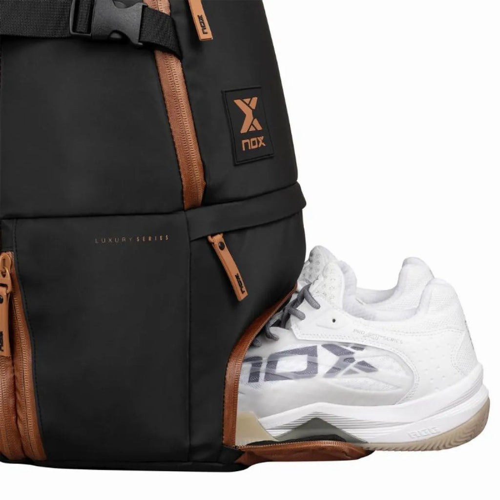Sac à dos Nox AT10 Luxury Open Series noir marron — vue angle