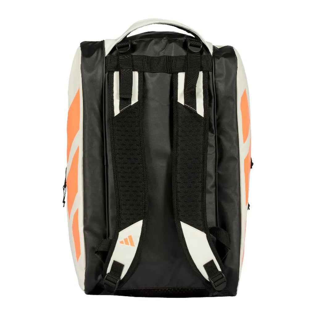 Sac de padel Adidas Multigame 3.5 blanc Tiza orange — vue de profil