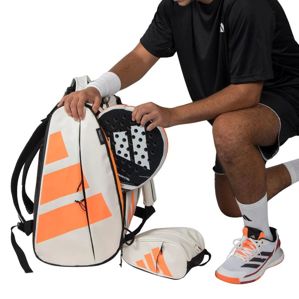 Sac de padel Adidas Multigame 3.5 blanc Tiza orange — vue détail 2