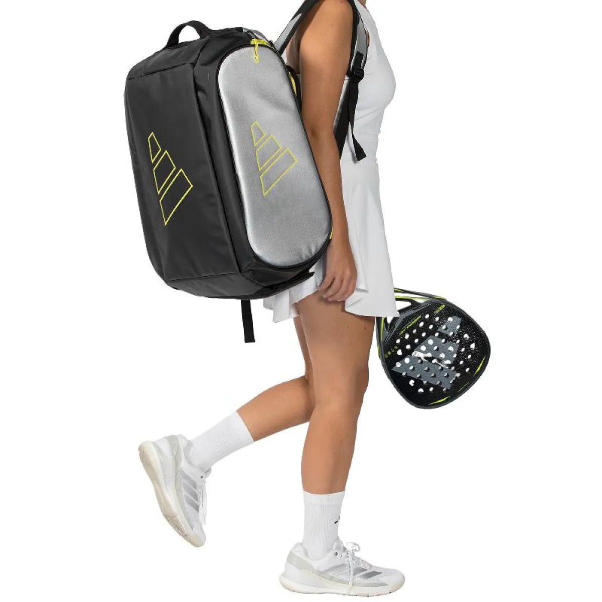 Sac de padel Adidas Tour 3.5 argent — vue de dos