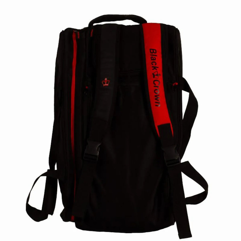 Sac de padel Black Crown Plus noir — vue de profil