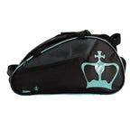 Sac de padel Black Crown Thunder noir turquoise — vue de face