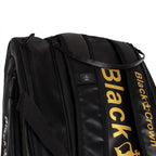 Sac de padel Black Crown Ultimate Pro 2.0 noir doré — vue de dos