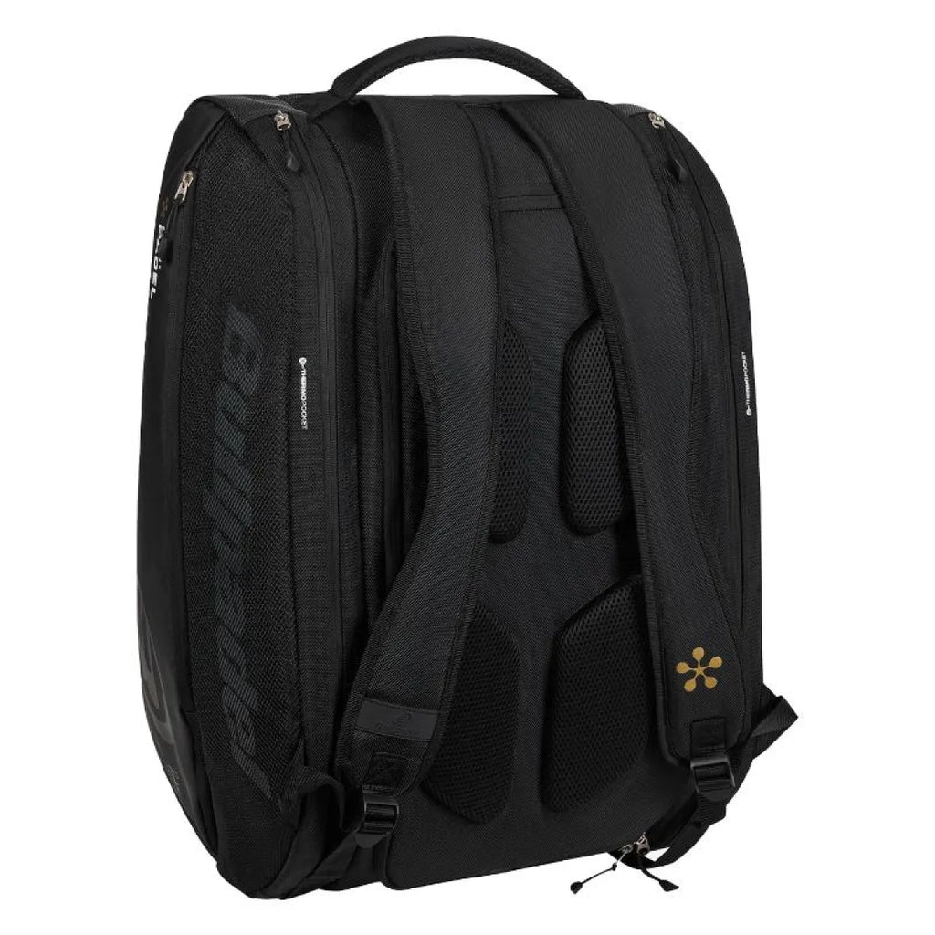 Sac de padel Bullpadel Pablo Cardona Premier Padel Vertex Geo BPP26002 noir — vue de profil