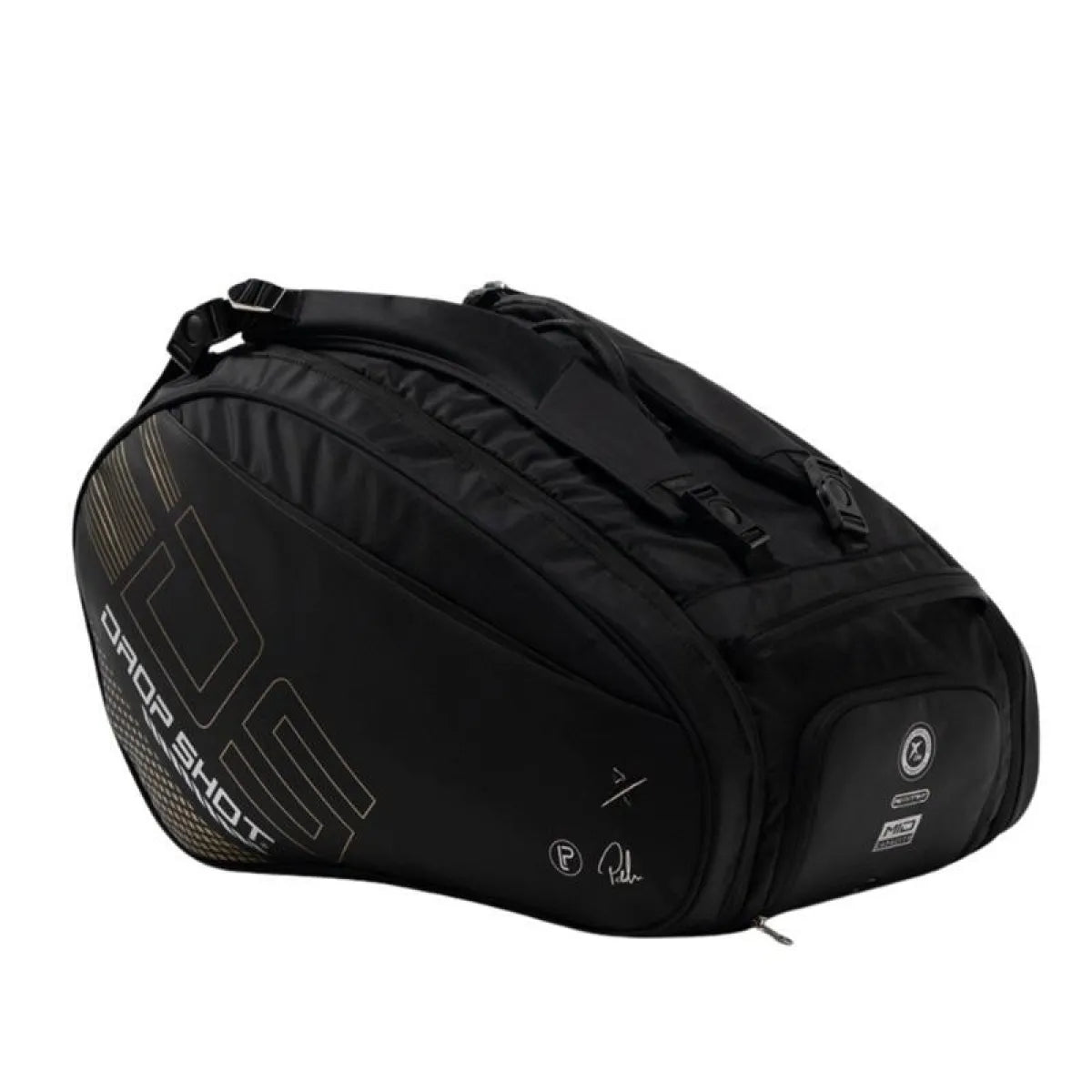 Sac de padel Drop Shot Pablo Lima Bentor noir — vue de profil