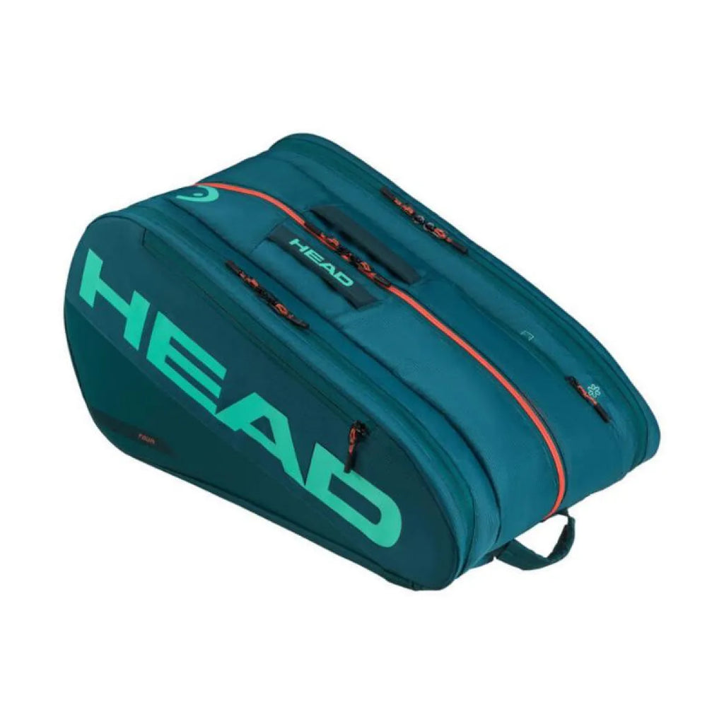 Sac de padel Head Tour Padel L vert orange — vue de profil