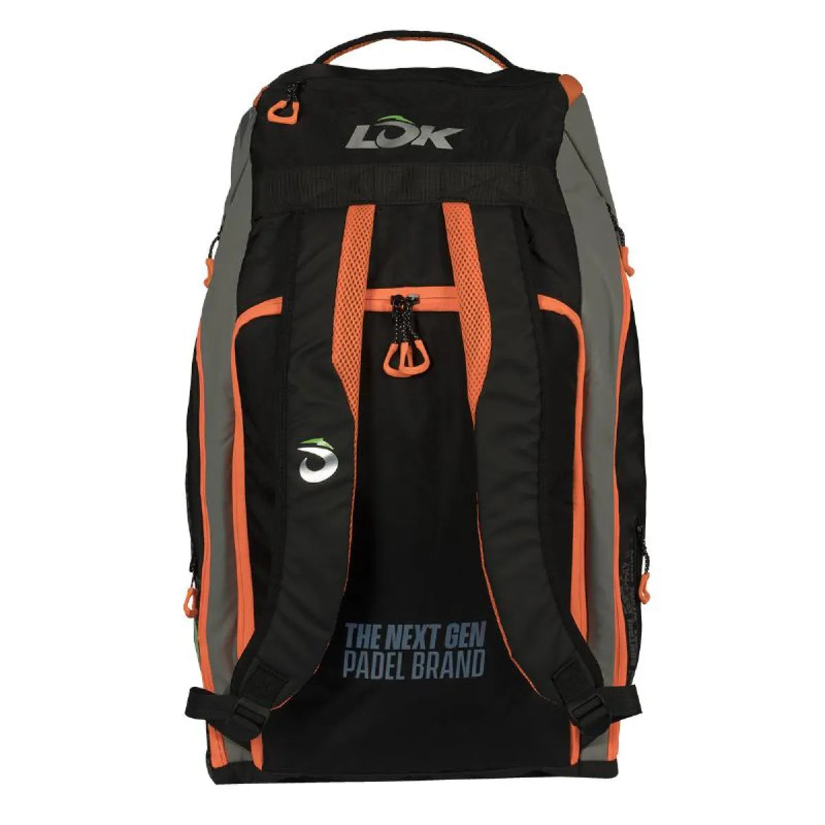 Sac de padel Lok Maxx 2 noir orange — vue de profil