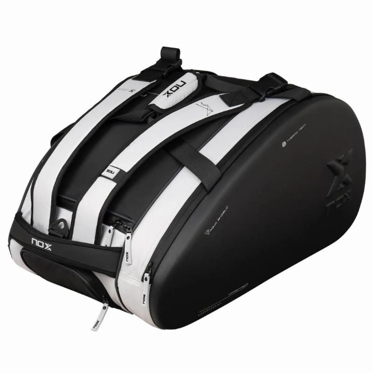 Sac de padel Nox AT10 Luxury Master Series noir blanc — vue de profil 2