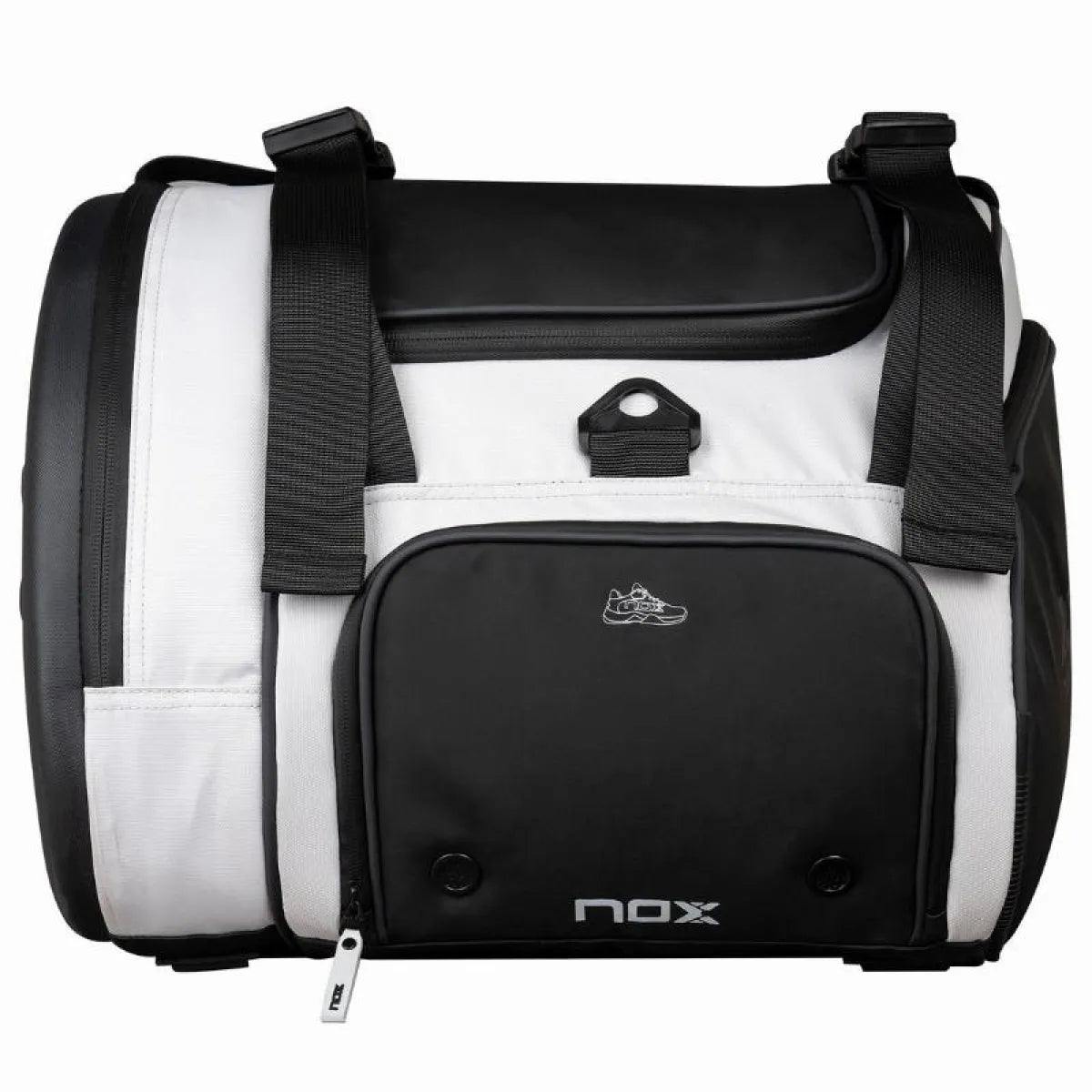 Sac de padel Nox AT10 Luxury Master Series noir blanc — vue en perspective