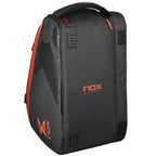 Sac de padel Nox AT10 Luxury Open Series noir rouge — vue de dessus