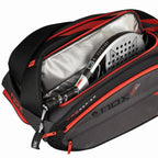 Sac de padel Nox AT10 XXL noir rouge — vue en perspective