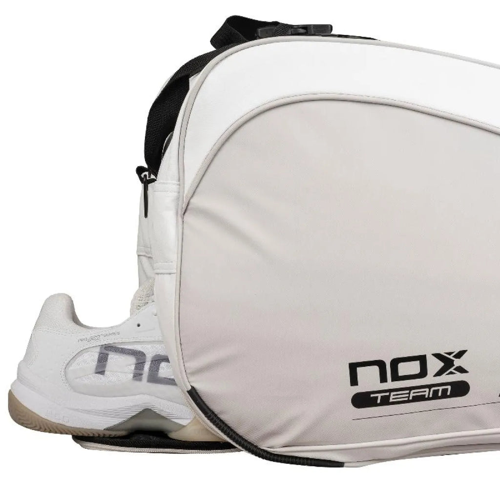 Sac de padel Nox ML10 Team blanc gris — vue angle