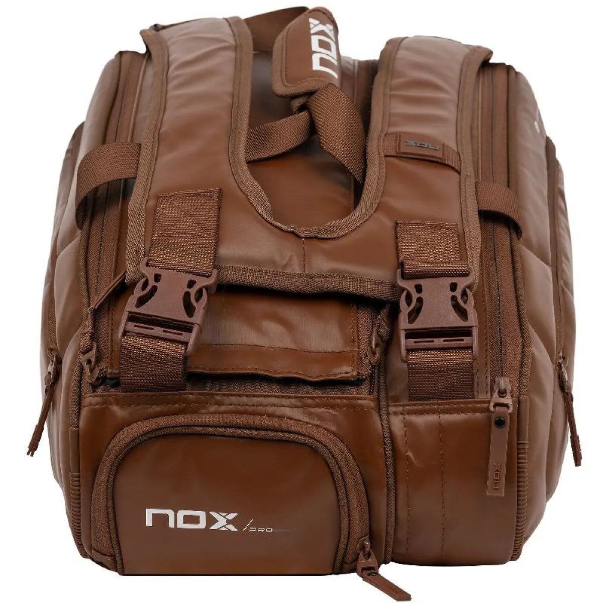 Sac de padel Nox Pro Series marron Camel 2023 — vue en perspective