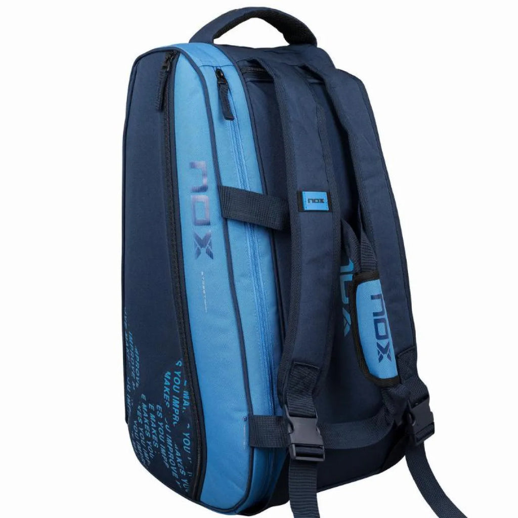 Sac de padel Nox Street Series bleu ciel — vue de profil