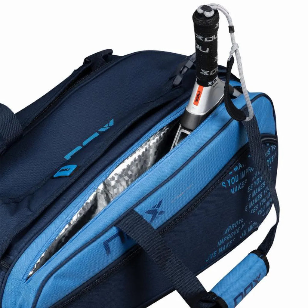 Sac de padel Nox Street Series bleu ciel — vue en perspective