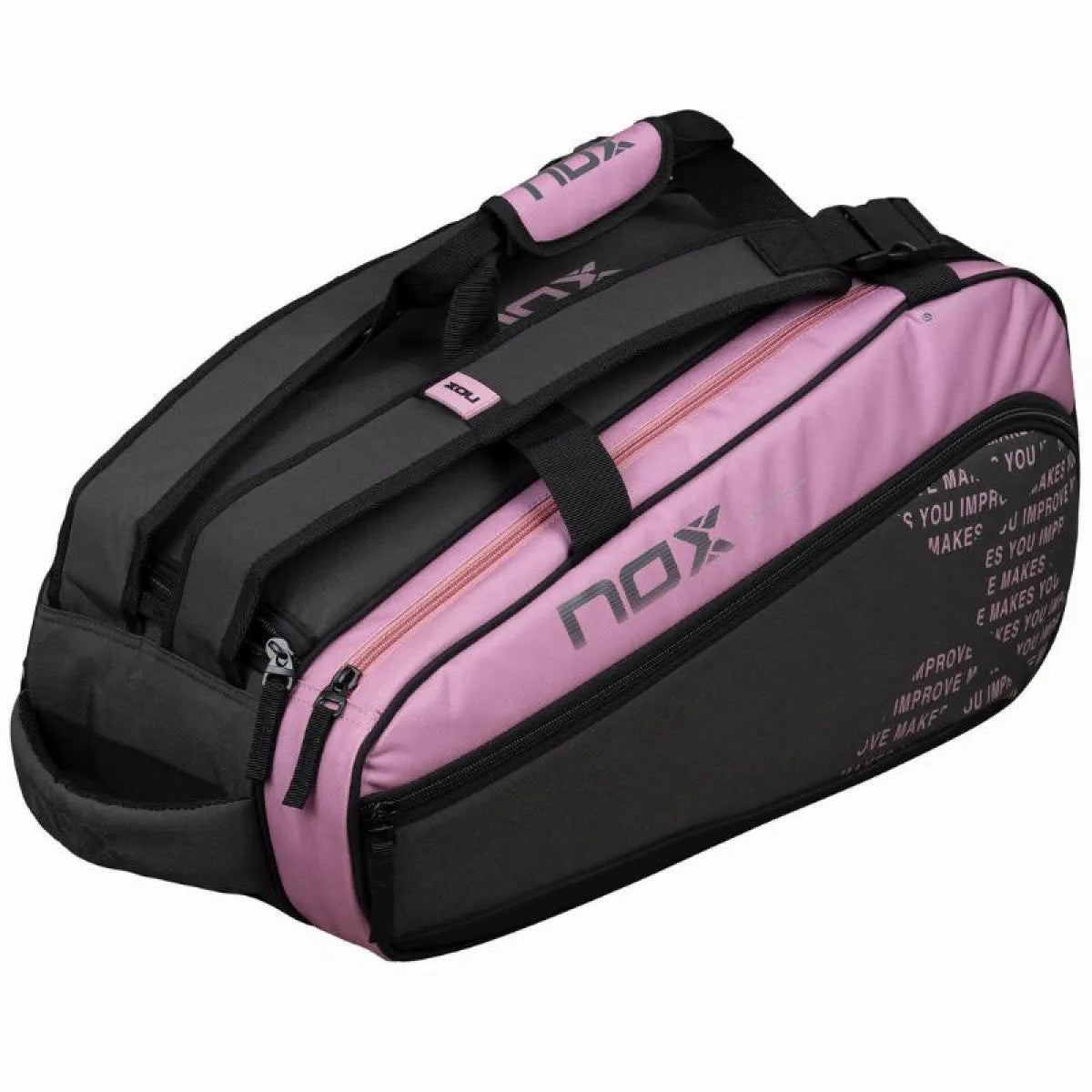 Sac de padel Nox Street Series gris rose — vue de profil 2