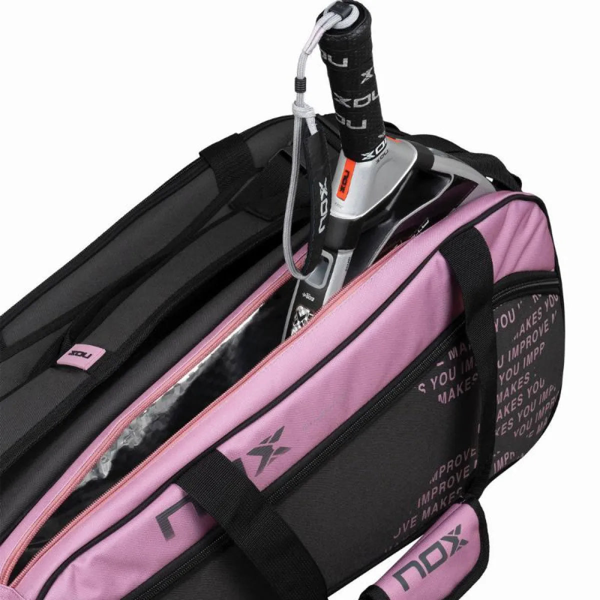 Sac de padel Nox Street Series gris rose — vue de dos