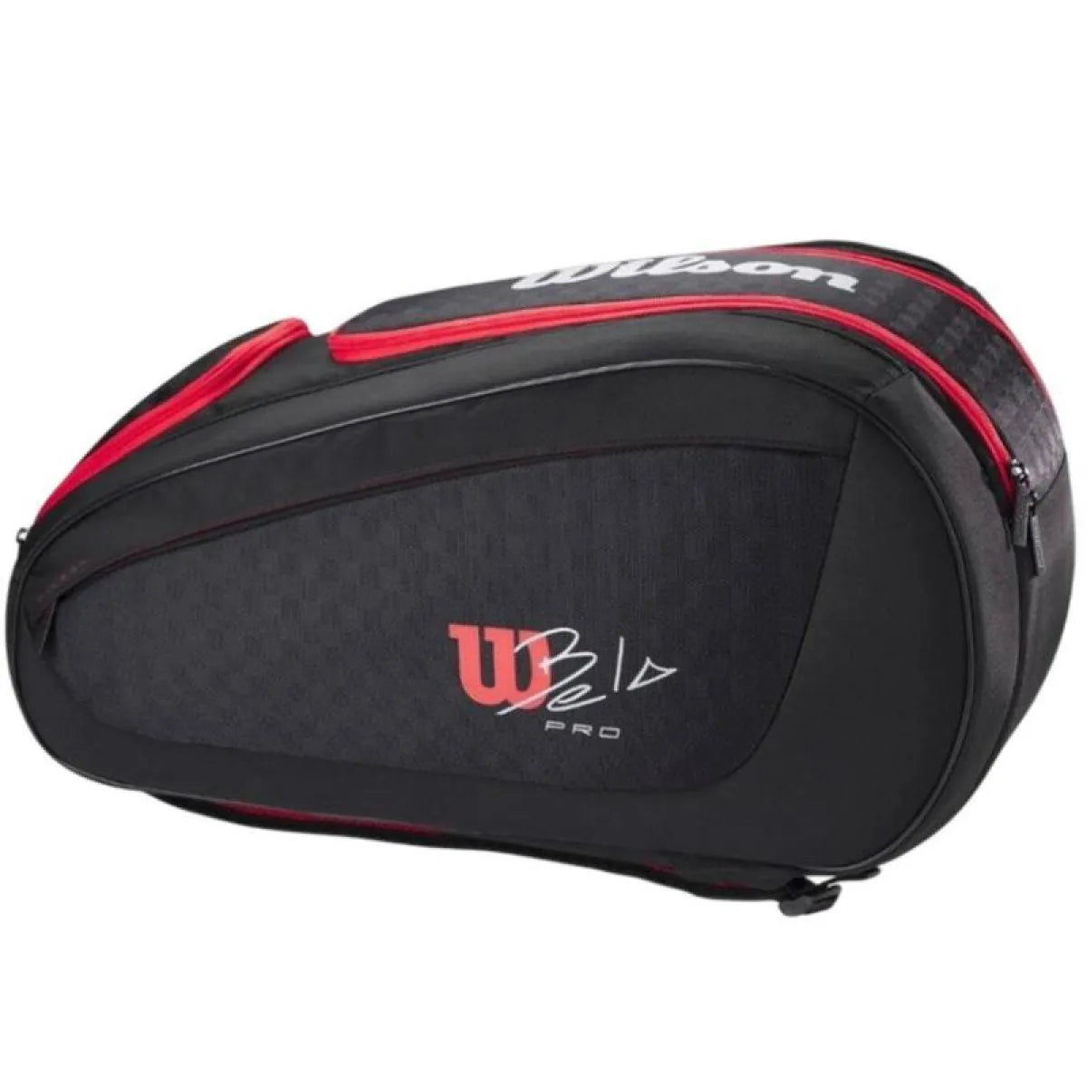 Sac de padel Wilson Bela V3 noir rouge — vue de profil 2