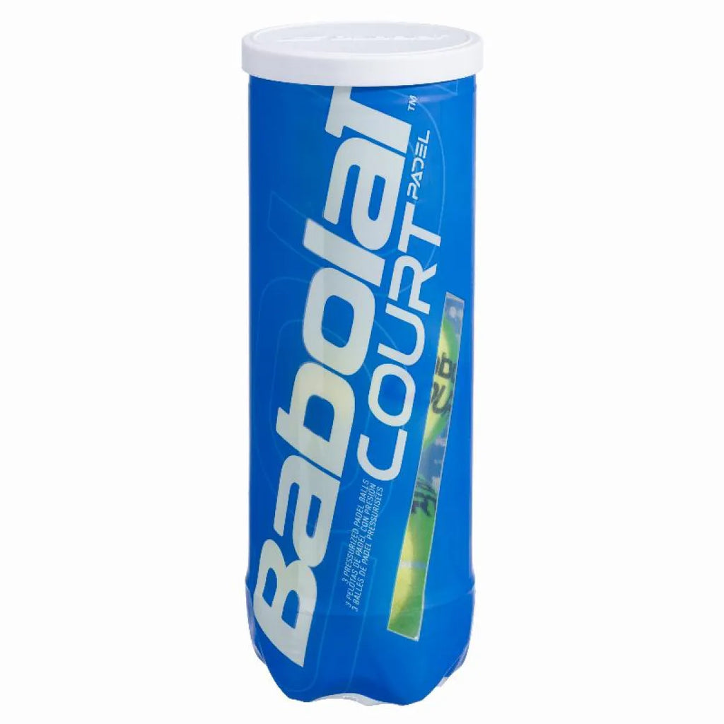 Tube de 3 balles Babolat Court Padel — vue de profil