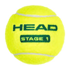 Tube de 3 balles Head Stage 1 vert — vue de profil