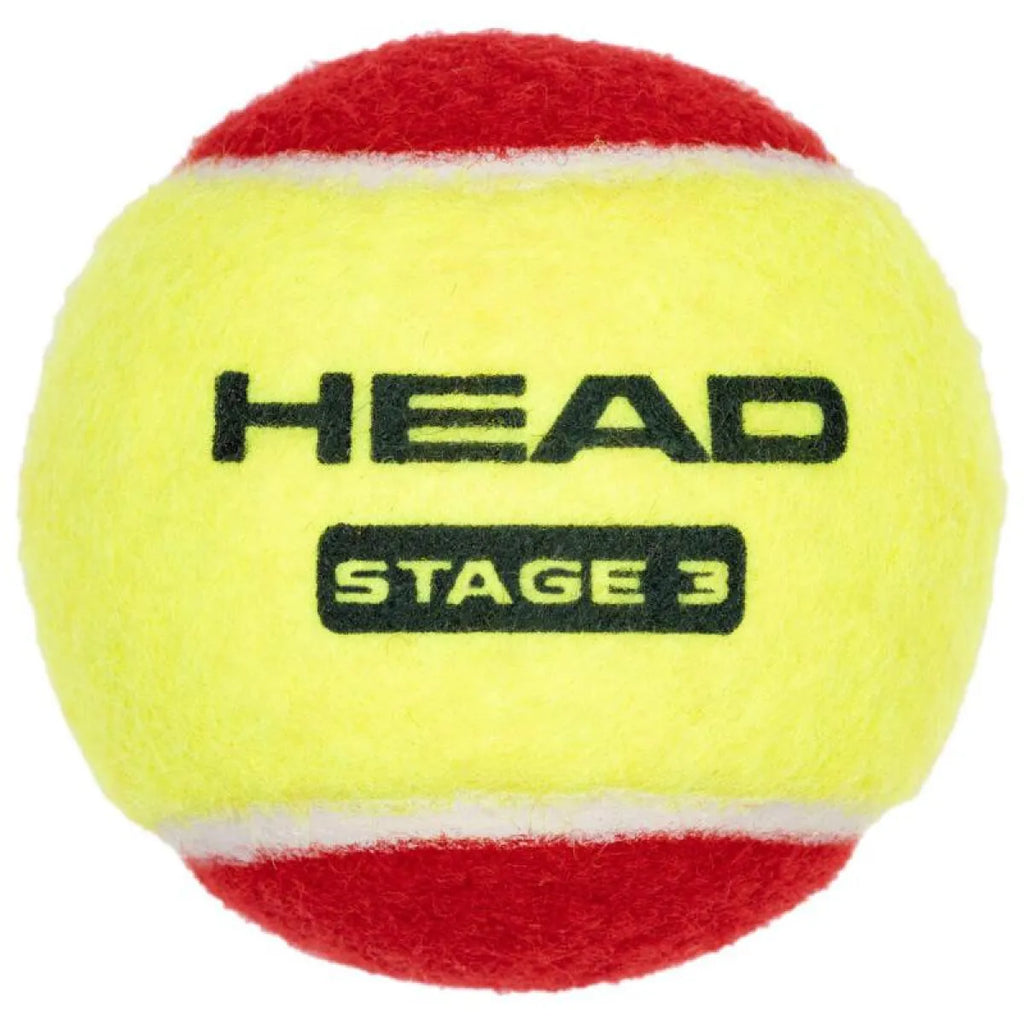 Tube de 3 balles Head Stage 3 rouge — vue de profil