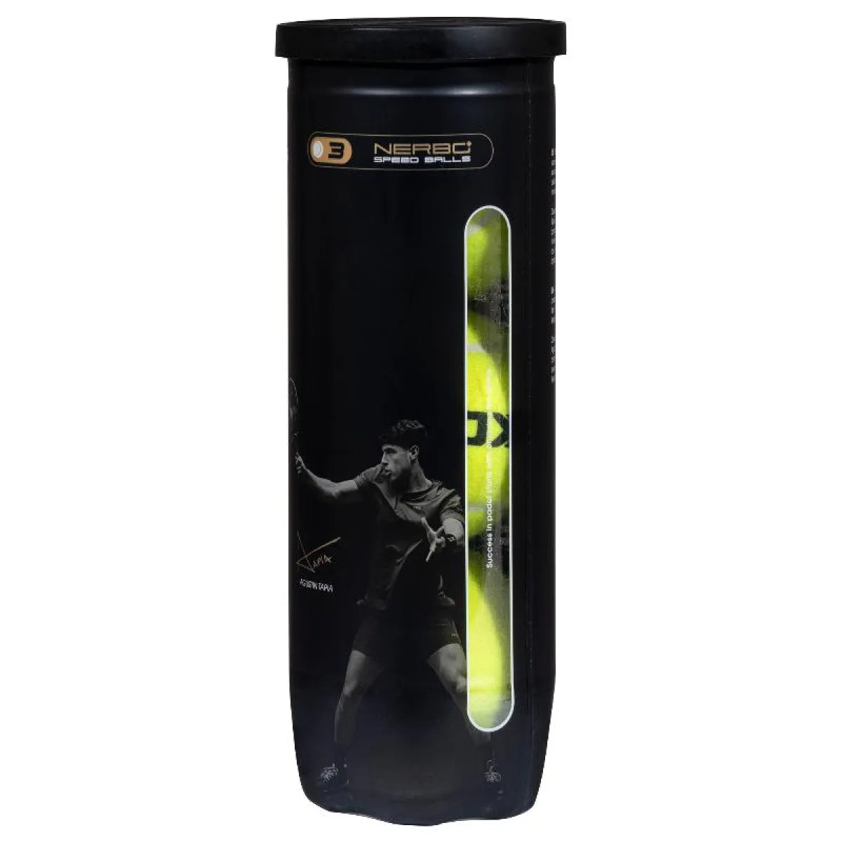Tube de 3 balles Nox Nerbo Plus Speed — vue de profil 2