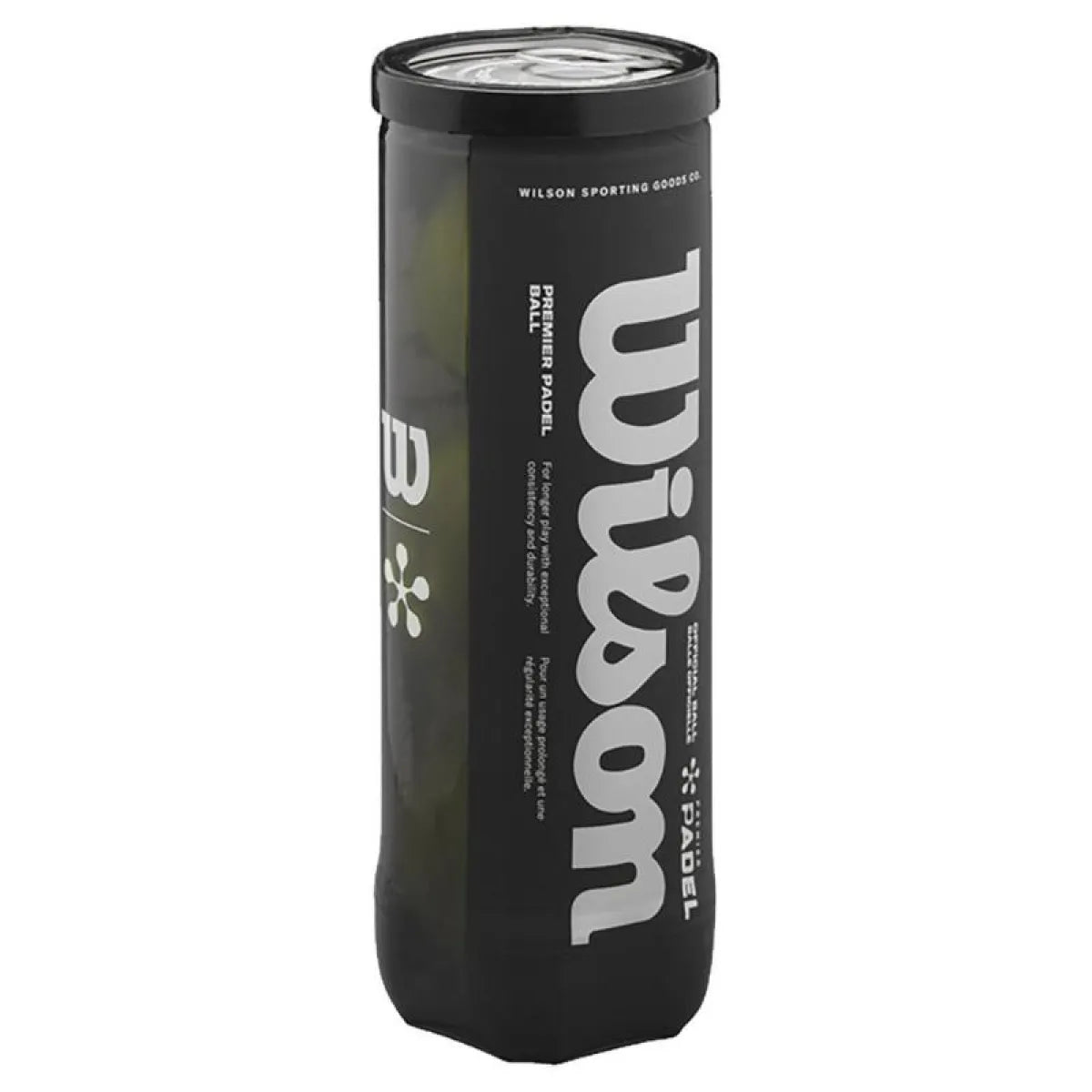 Tube de 3 balles Wilson Padel Premier — vue de profil 2