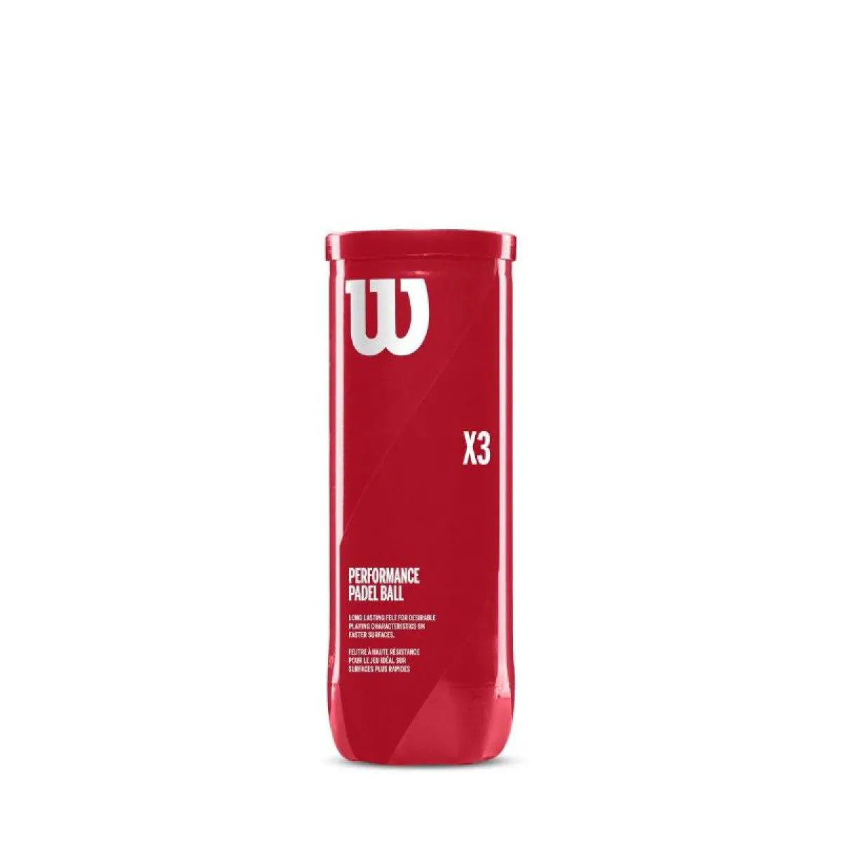 Tube de 3 balles Wilson Padel X3 — vue de face