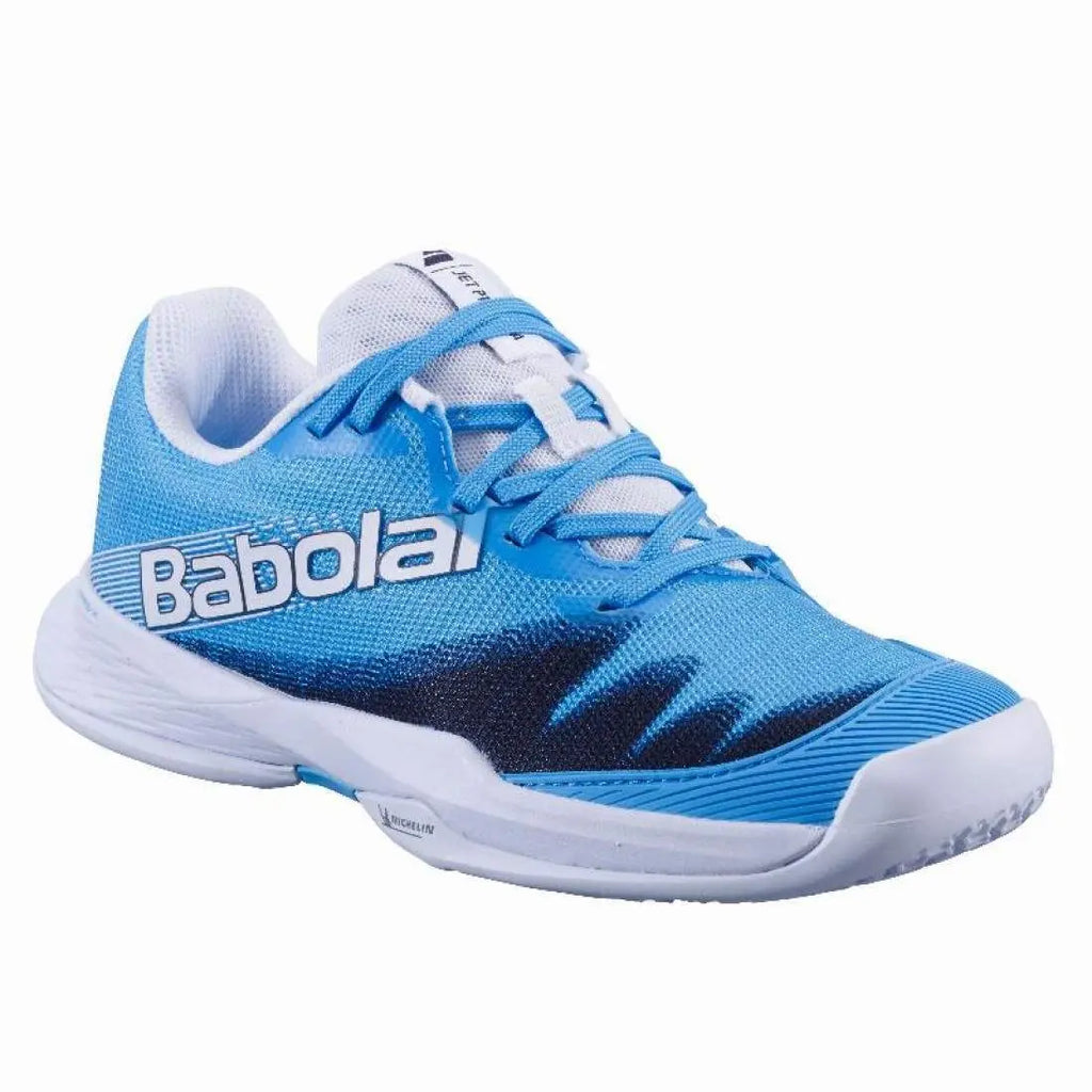 Chaussures de padel Junior Babolat Jet Premura 2 Bleu Cyan Blanc