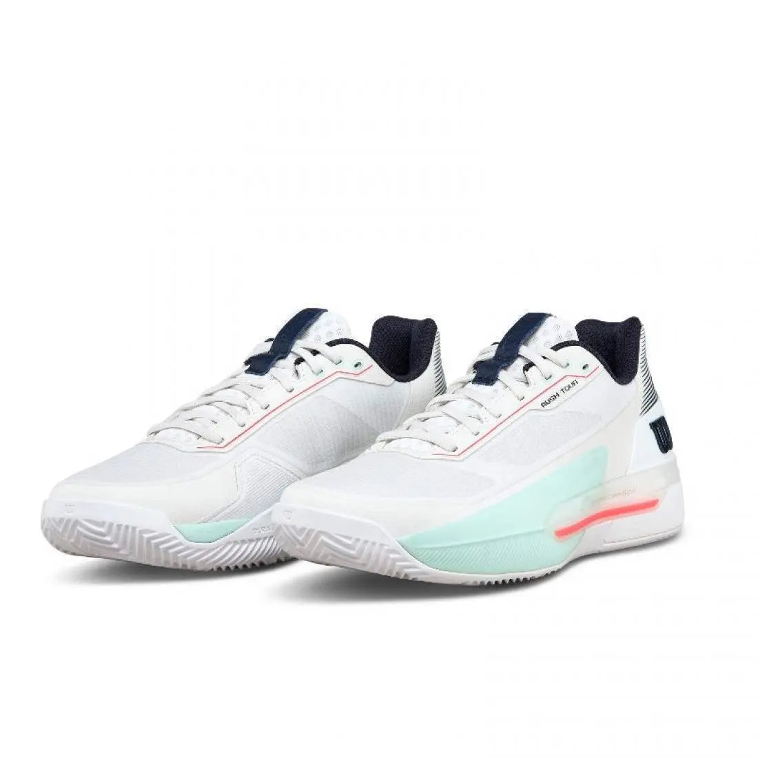 Chaussures de padel Homme Wilson Rush Tour 5 Clay Blanc Aqua Corail