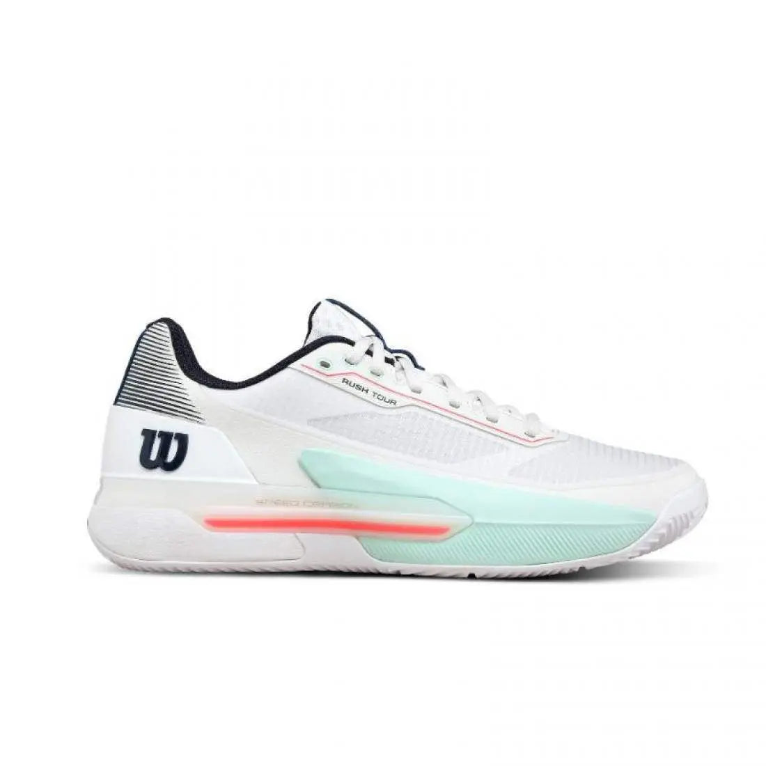 Chaussures de padel Homme Wilson Rush Tour 5 Clay Blanc Aqua Corail